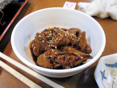 鶏レバーの時雨煮…だったかと。180円